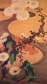 chrysanthèmes par un ruisseau avec des roches 1760 ITO Jakuchu japonais